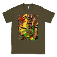 Army Green steppin'  into juneteenth Classic Tee - HRA Design Shop