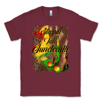 Burgundy steppin'  into juneteenth Classic Tee - HRA Design Shop