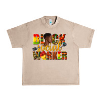 French Oak black social worker Urban Heavy Tee - texasbilliewilder