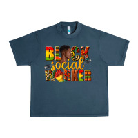 Midnight Navy black social worker Urban Heavy Tee - texasbilliewilder