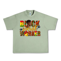 Oil Green black social worker Urban Heavy Tee - texasbilliewilder