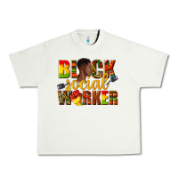 Pistachio black social worker Urban Heavy Tee - texasbilliewilder