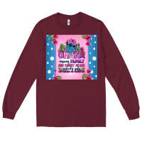 Burgundy ohana means family stitch Long Sleeve Tee - Zillion Design Studio
