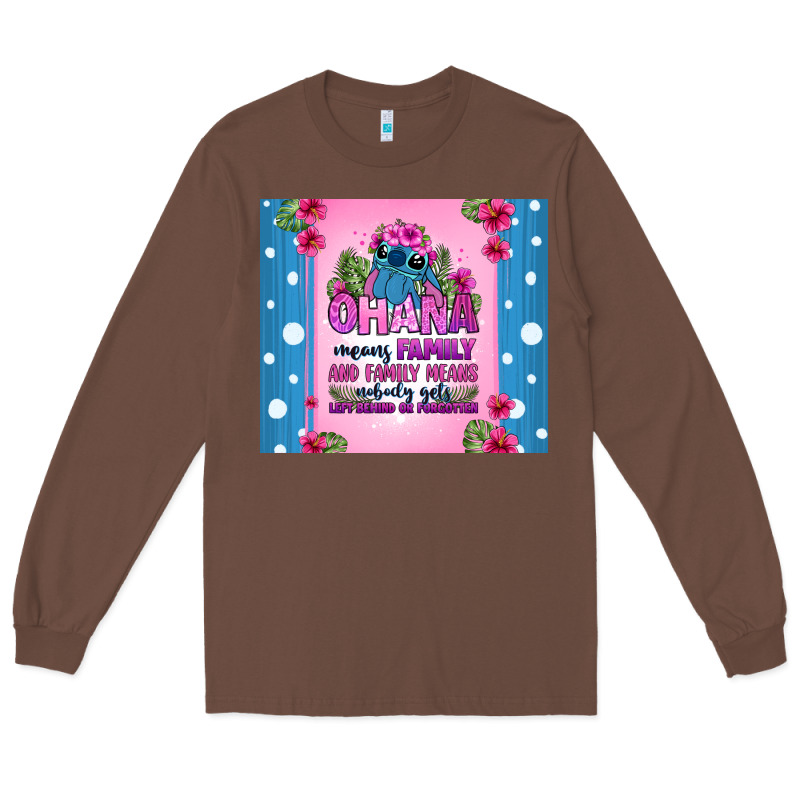 Ohana Means Family Stitch Long Sleeve Tee by Zillion Design Studio | Teevron
