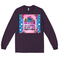 Plum ohana means family stitch Long Sleeve Tee - Zillion Design Studio