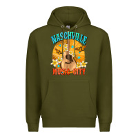 Army Green naschville music city Premium Hoodie - NancyCooperArtShop