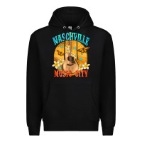 Black naschville music city Premium Hoodie - NancyCooperArtShop