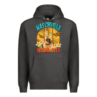 Charcoal Heather naschville music city Premium Hoodie - NancyCooperArtShop