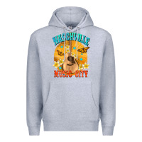 Heather Grey naschville music city Premium Hoodie - NancyCooperArtShop