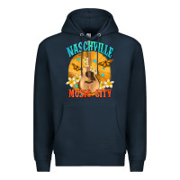 Navy naschville music city Premium Hoodie - NancyCooperArtShop
