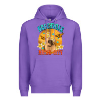 Purple naschville music city Premium Hoodie - NancyCooperArtShop