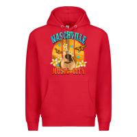 Red naschville music city Premium Hoodie - NancyCooperArtShop