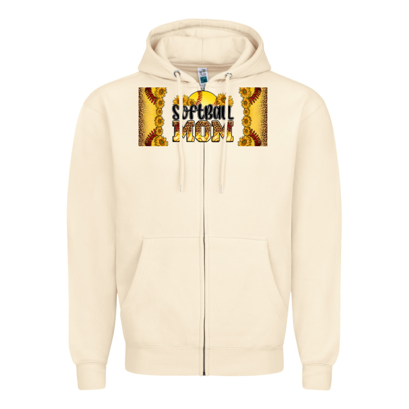 Leopard Softball Mom 16oz Libbey Glass Zipper Hoodie by HRA Design Shop | Teevron