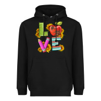 Black love with pen and  serape leopard Heavyweight Hoodie - Artiststas