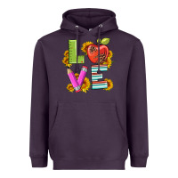 Plum love with pen and  serape leopard Heavyweight Hoodie - Artiststas