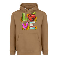 Toasted Coconut love with pen and  serape leopard Heavyweight Hoodie - Artiststas