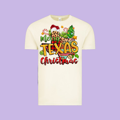 Merry Texas Christmas Vintage Tee Designed By Zillion Design Studio