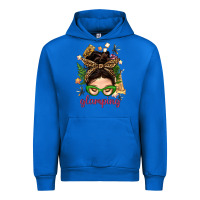 Cobalt Glamping Messy Bun With Glamping Camp Tent Bbs Urban Hoodie - BundleAndBundleShop