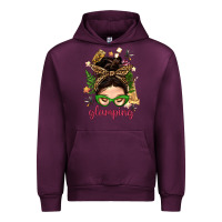 Mauve Wine Glamping Messy Bun With Glamping Camp Tent Bbs Urban Hoodie - BundleAndBundleShop