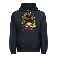 Navy Glamping Messy Bun With Glamping Camp Tent Bbs Urban Hoodie - BundleAndBundleShop