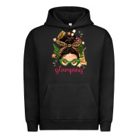 Pigment Black Glamping Messy Bun With Glamping Camp Tent Bbs Urban Hoodie - BundleAndBundleShop