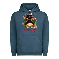 Pigment Midnight Navy Glamping Messy Bun With Glamping Camp Tent Bbs Urban Hoodie - BundleAndBundleShop