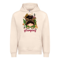 Sandshell Glamping Messy Bun With Glamping Camp Tent Bbs Urban Hoodie - BundleAndBundleShop