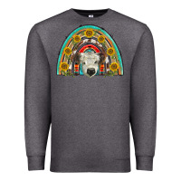 Charcoal Heather scottish white calf  rainbow Premium Sweatshirt - BarkalooDesign