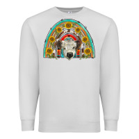 Dove Grey scottish white calf  rainbow Premium Sweatshirt - BarkalooDesign