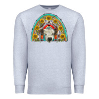 Heather Grey scottish white calf  rainbow Premium Sweatshirt - BarkalooDesign