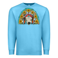 Ocean Blue scottish white calf  rainbow Premium Sweatshirt - BarkalooDesign