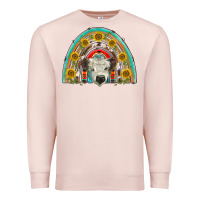 Pale Pink scottish white calf  rainbow Premium Sweatshirt - BarkalooDesign