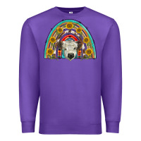 Purple scottish white calf  rainbow Premium Sweatshirt - BarkalooDesign