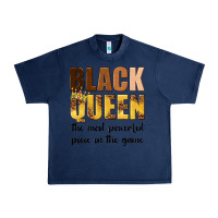 Navy black queen the most powerful piece in the game Urban Heavy Tee - texasbilliewilder