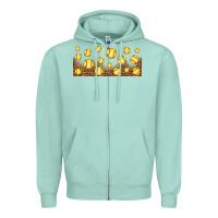 Seafoam leopard softball 16oz libbey glass Zipper Hoodie - HRA Design Shop