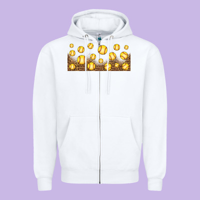 Leopard Softball 16oz Libbey Glass Zipper Hoodie Designed By Hra Design Shop