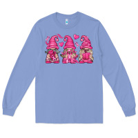 Colony Blue Breast Cancer Gnomes Long Sleeve Tee - texasbilliewilder