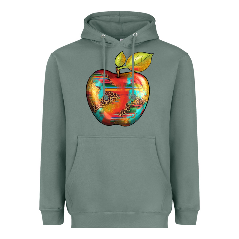 Leopard Turquoise Glitter Serape Heavyweight Hoodie by Artiststas | Teevron
