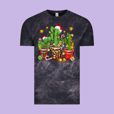 Christmas Cactus Vintage Tee Designed By Zillion Design Studio