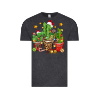 Vintage Black Christmas cactus Vintage Tee - Zillion Design Studio