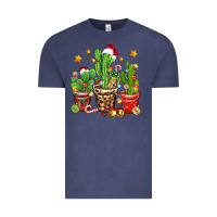 Vintage Denim Christmas cactus Vintage Tee - Zillion Design Studio