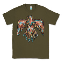 Army Green thunderbird leopard leather Classic Tee - BarkalooDesign