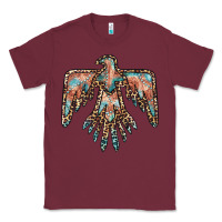 Burgundy thunderbird leopard leather Classic Tee - BarkalooDesign