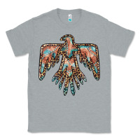 Heather Grey thunderbird leopard leather Classic Tee - BarkalooDesign