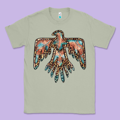 Thunderbird Leopard Leather Classic Tee Designed By Barkaloodesign