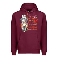 Burgundy patience a dash of kindness Premium Hoodie - NancyCooperArtShop