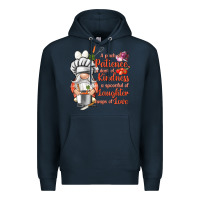 Navy patience a dash of kindness Premium Hoodie - NancyCooperArtShop