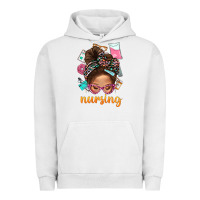 Pigment Lunar Rock Messy Bun Nursing With Leopard Glasses Bbs Urban Hoodie - BundleAndBundleShop