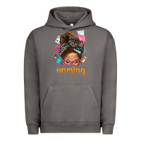 Pigment Tornado Messy Bun Nursing With Leopard Glasses Bbs Urban Hoodie - BundleAndBundleShop