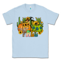 Dusty Blue hello fall Classic Tee - CowhideDigitalArt